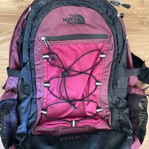 The North Face Women's Borealis Black and Pink lap top hiking backpack Like New